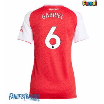 Arsenal Gabriel Magalhaes #6 Tricou Fotbal Replică 2025-26 Femei Acasa